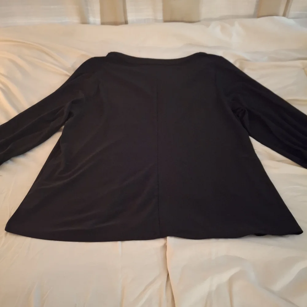 Corvia Black Women's Top with Gold Accents - Picture 7 of 7